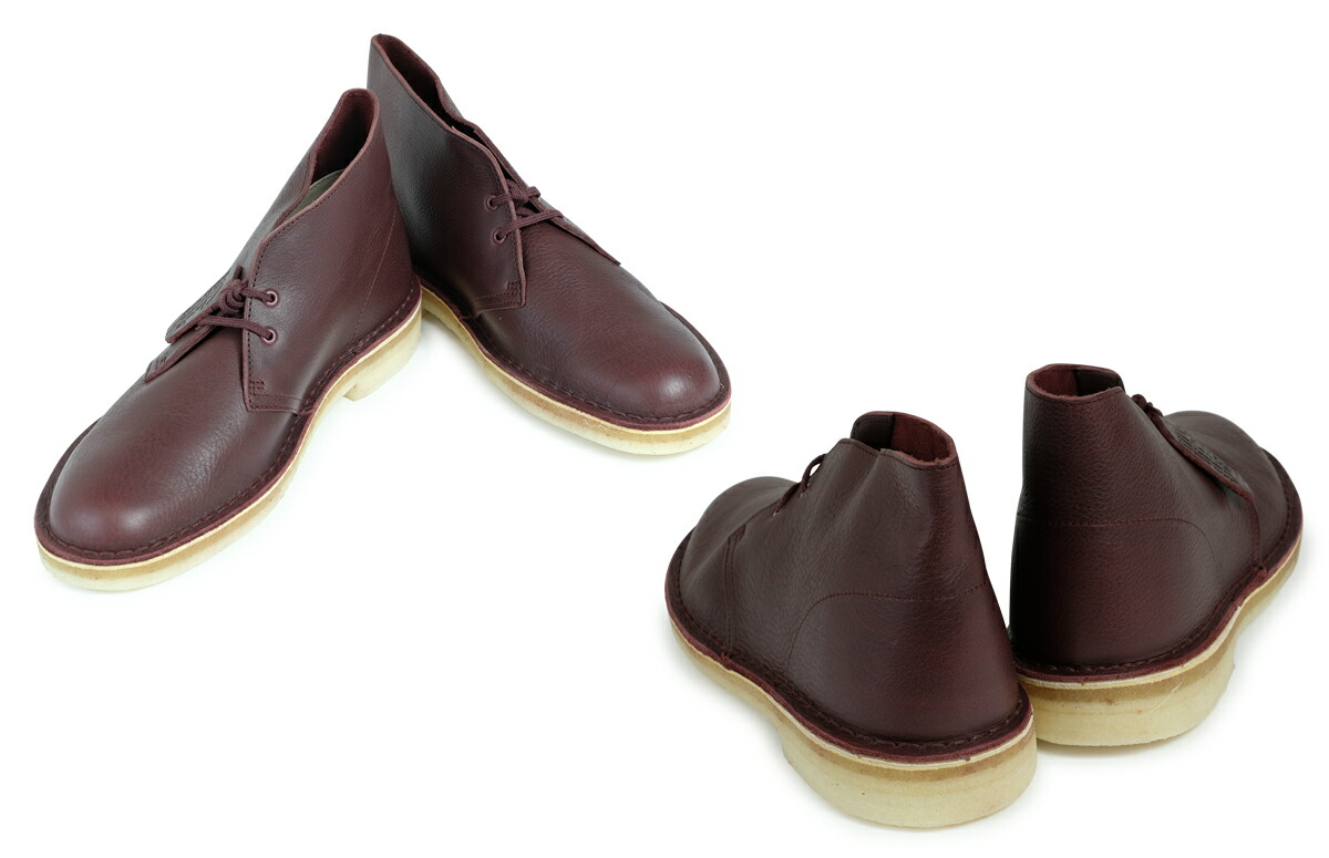 clarks desert boots burgundy