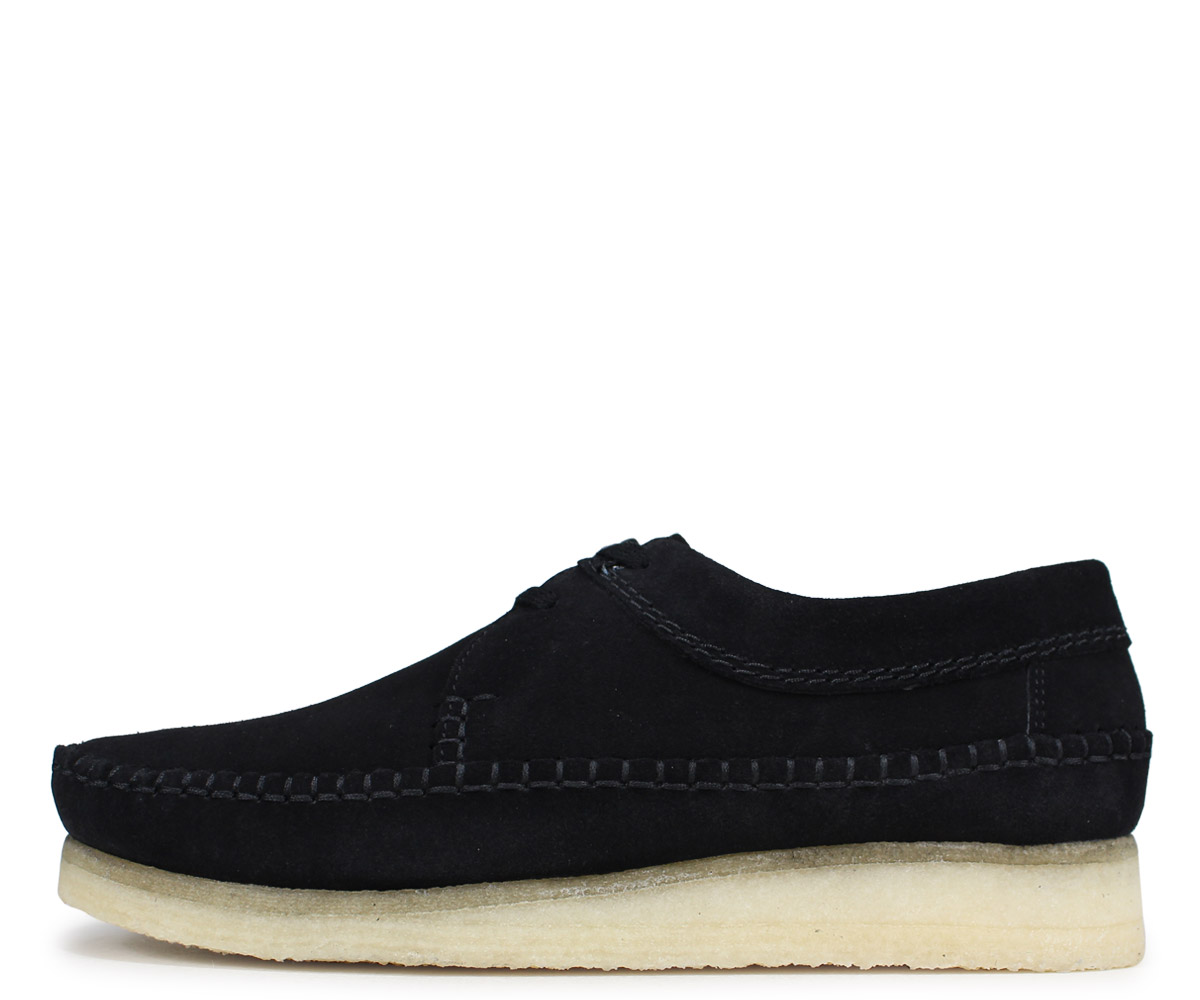 clarks weaver black suede