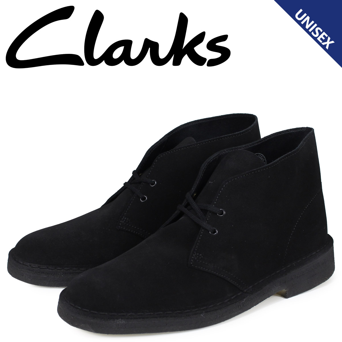 クラークス Clarks デザートブーツ メンズ レディース DESERT BOOT スエード ブラック 26138227 クラークス Clarks デザートブーツ メンズ レディース DESERT BOOT スエード ブラック 26138227