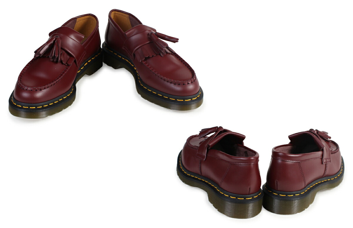 dr martens cherry red loafers