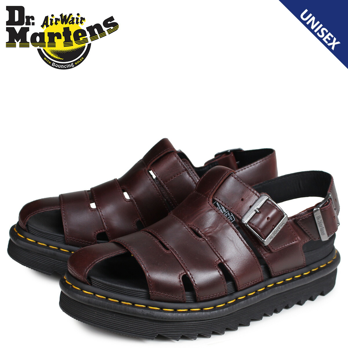 新版 ドクターマーチン Dr Martens サンダル アベル フィッシャーマン メンズ レディース Abel ブラウン R 海外正規品 Hopespeechtherapy Com