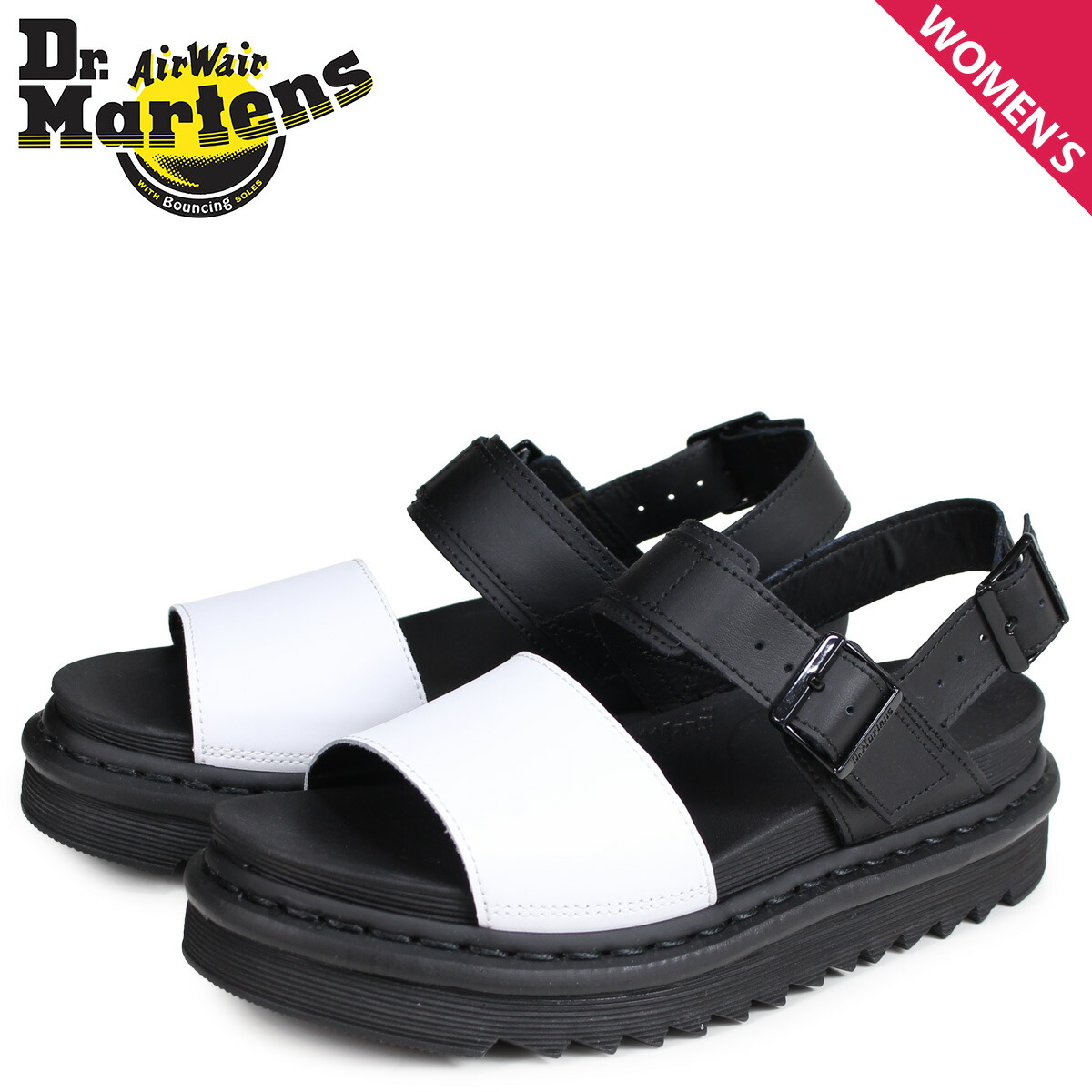 dr martens black zebrilus voss sandals