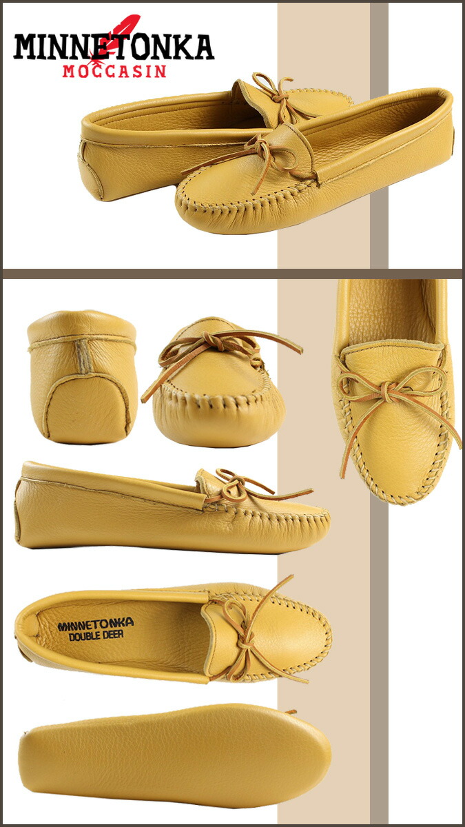 minnetonka women's double deerskin softsole moccasin