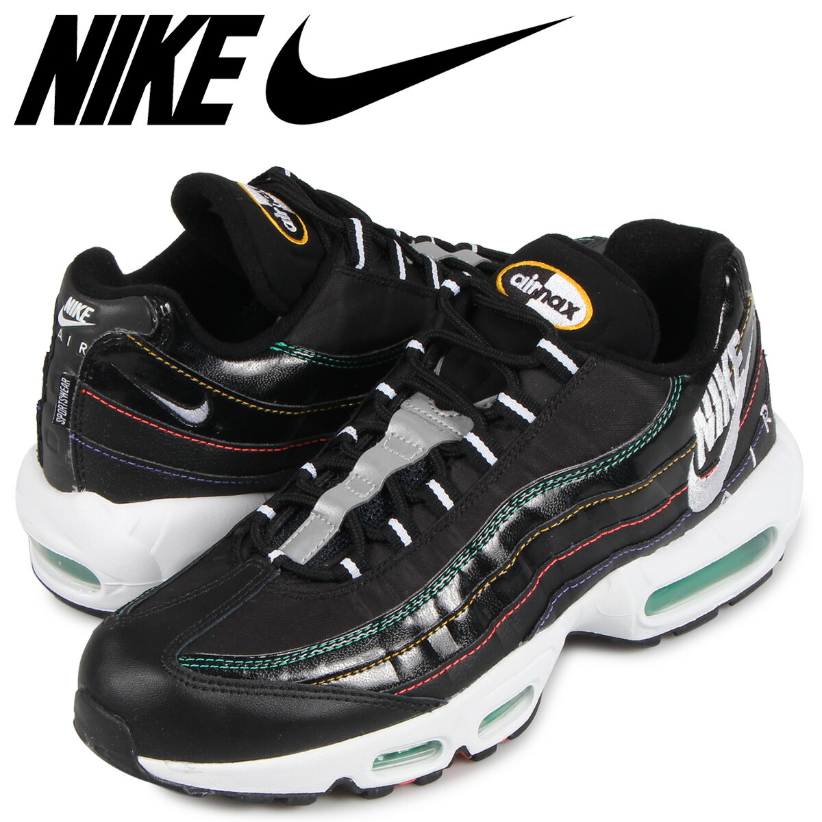 楽天市場 Nike Air Max 95 Se ナイキ エアマックス95 スニーカー メンズ ブラック 黒 Aj18 023 スニークオンラインショップ