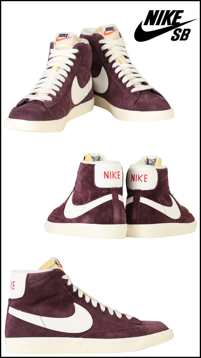 nike blazer mid vintage burgundy