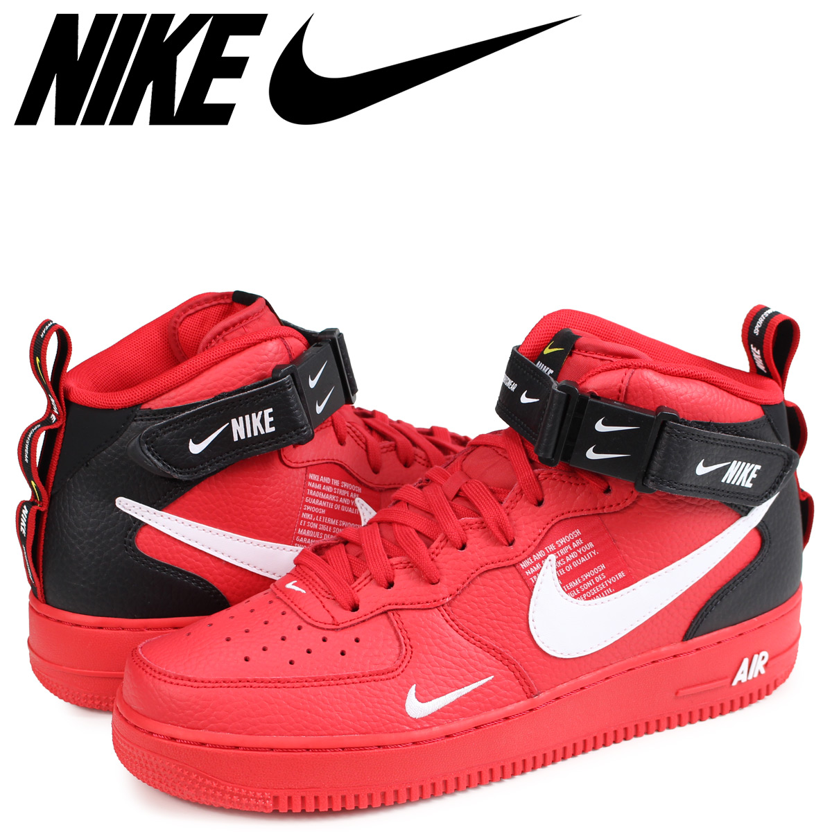 air force 1 mid lv8 university red