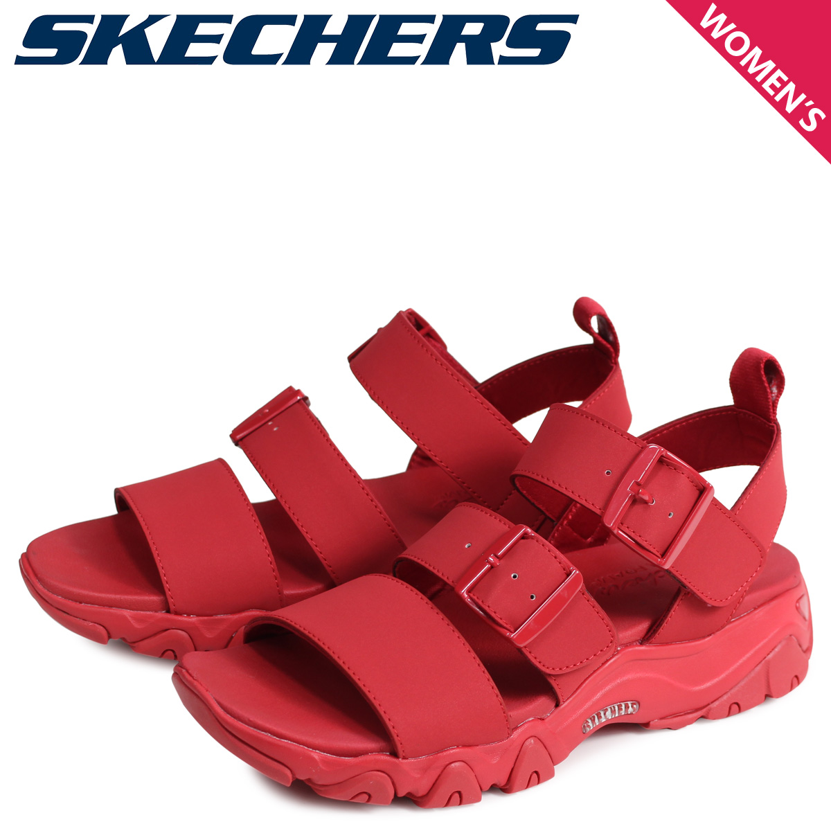 skechers sandals womens red
