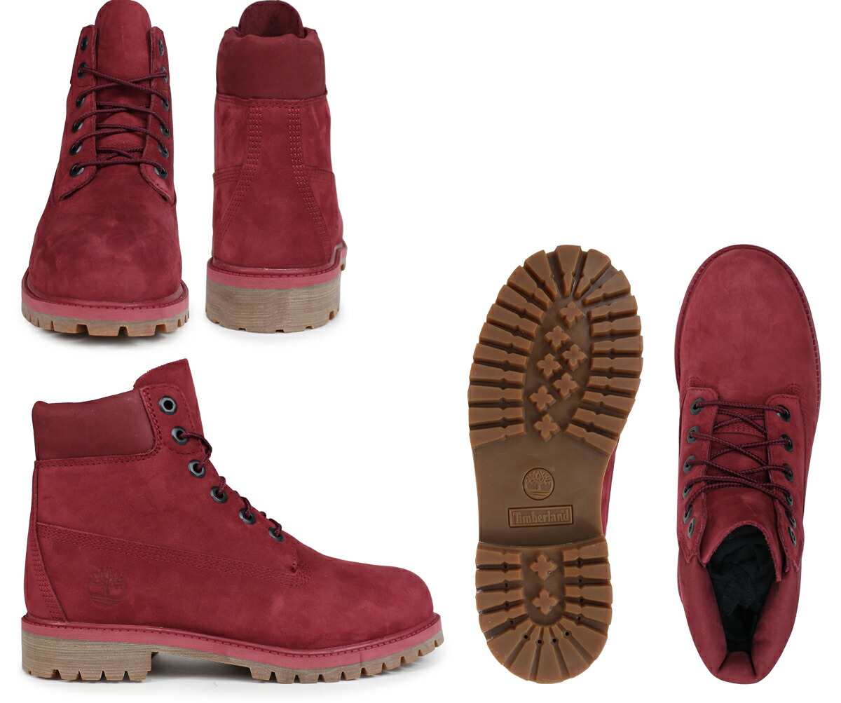 red wine timberland boots