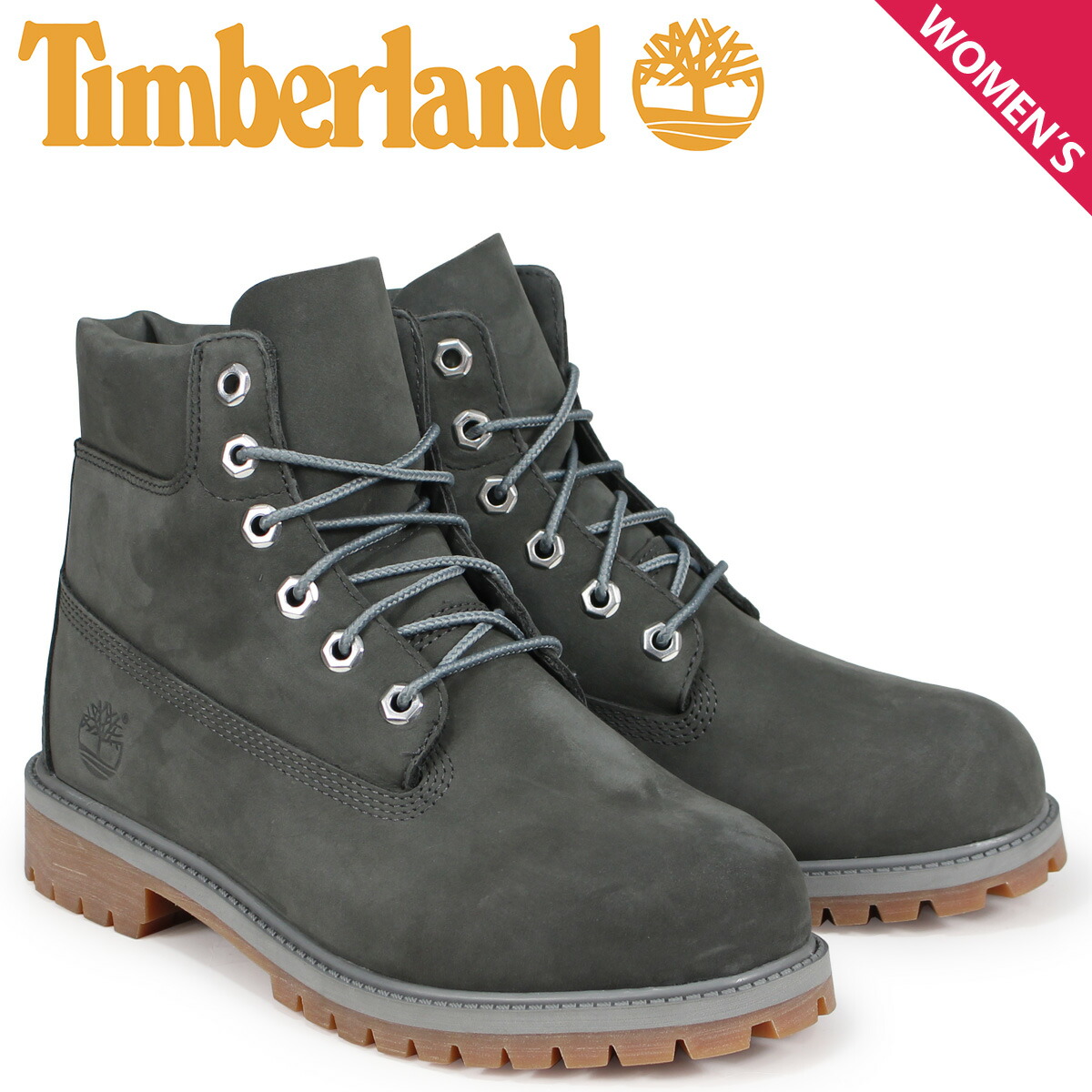 timberland junior 6 inch premium waterproof boots black nubuck