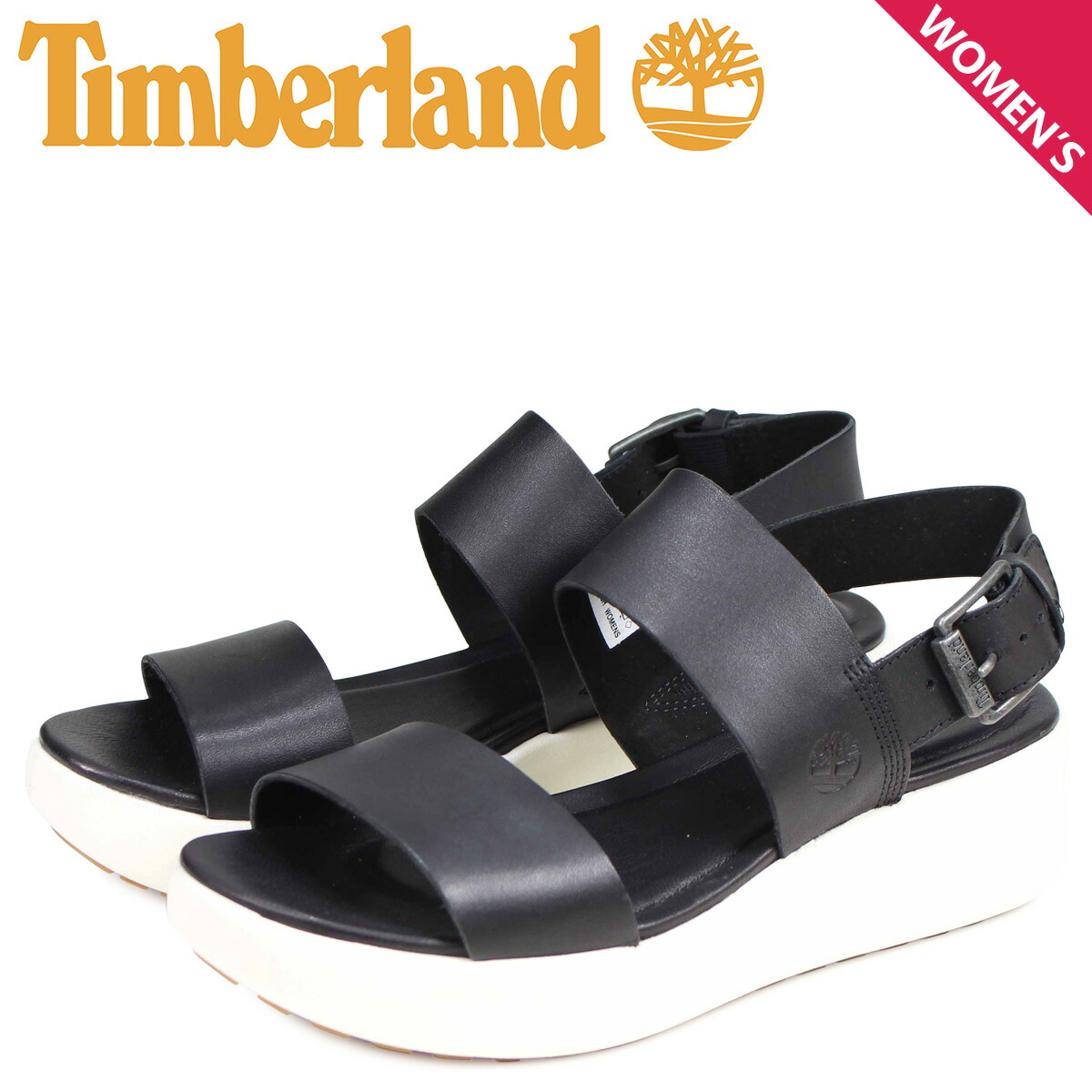 timberland sandals black