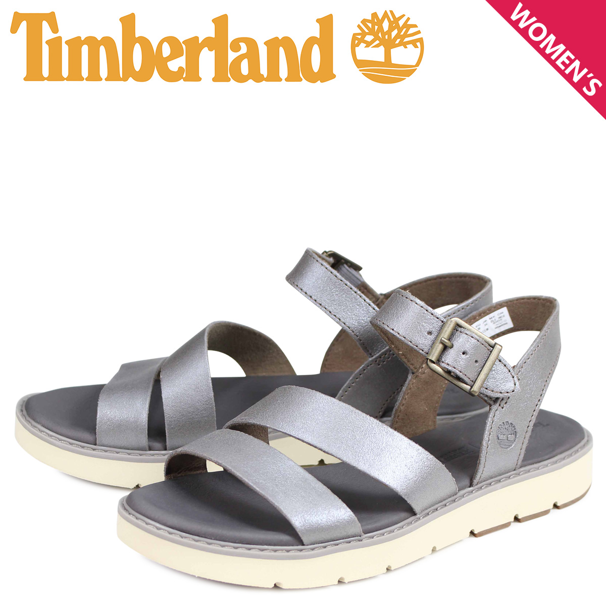 2022 新作 ティンバーランド Timberland サンダル ストラップサンダル レディース WOMENS BAILEY PARK ANKLE  STRAP SANDAL グレー A1XM4F49 lsftz.org