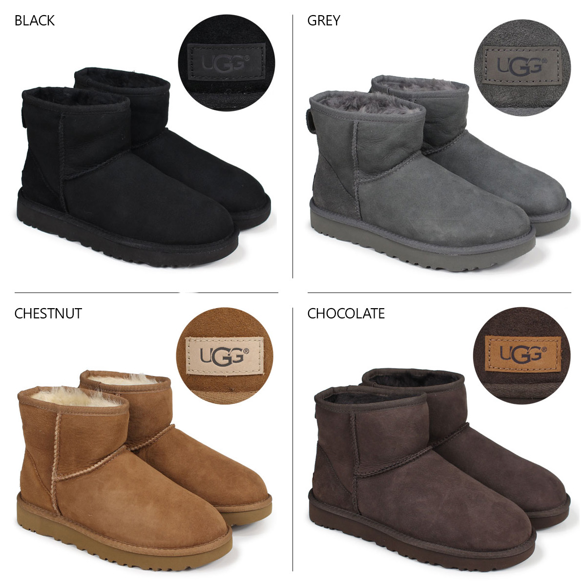 UGG - 【新品】 UGGクラシックミニⅱブーツ（ブラック:約23.5〜24cm