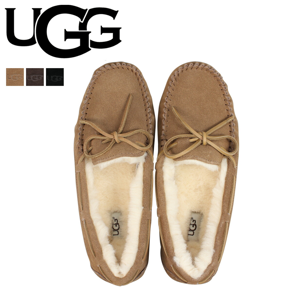 UGG アグ モカシン メンズ ムートン シューズ オルセン MENS OLSEN 1003390 ブラック ブラウン ベージュ