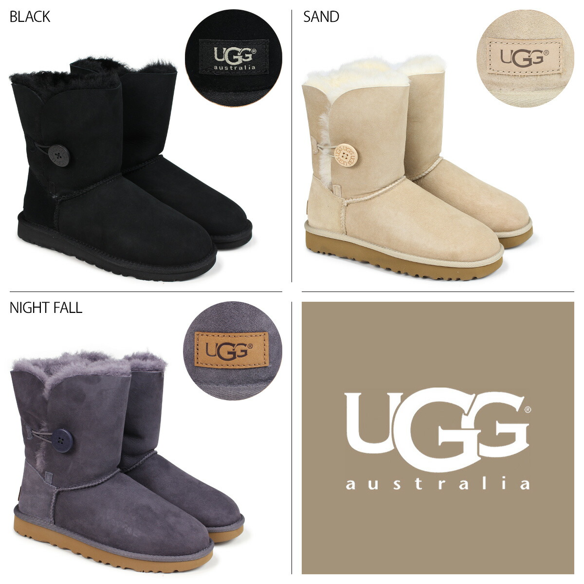 最高級 UGG アグ ムートンブーツ ベイリーボタン 2 レディース WOMENS BAILEY BUTTON II 5803 1016226  fucoa.cl