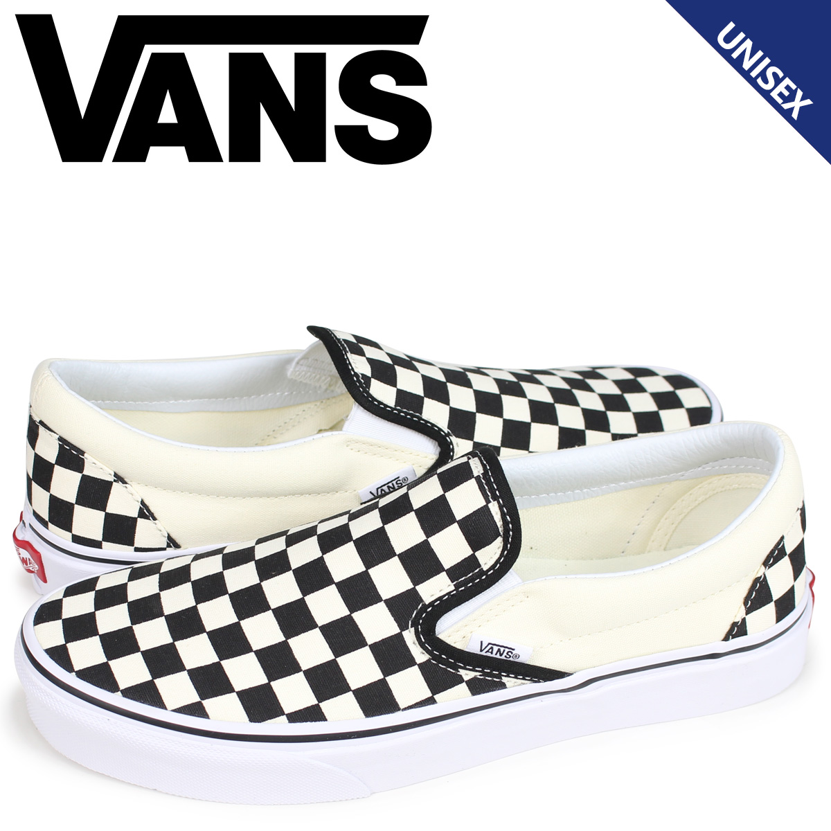 楽天市場 Vans ヴァンズ Slip On スリッポン V98cla Black Wht Chk Abc Mart Sports