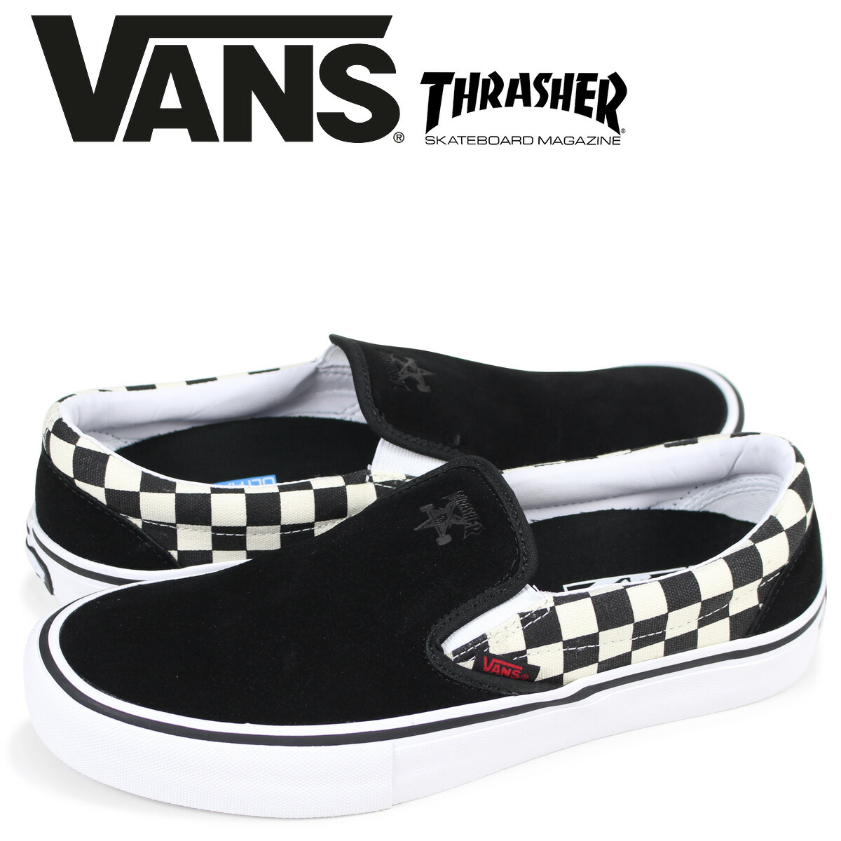 vans slip on thrasher checkerboard