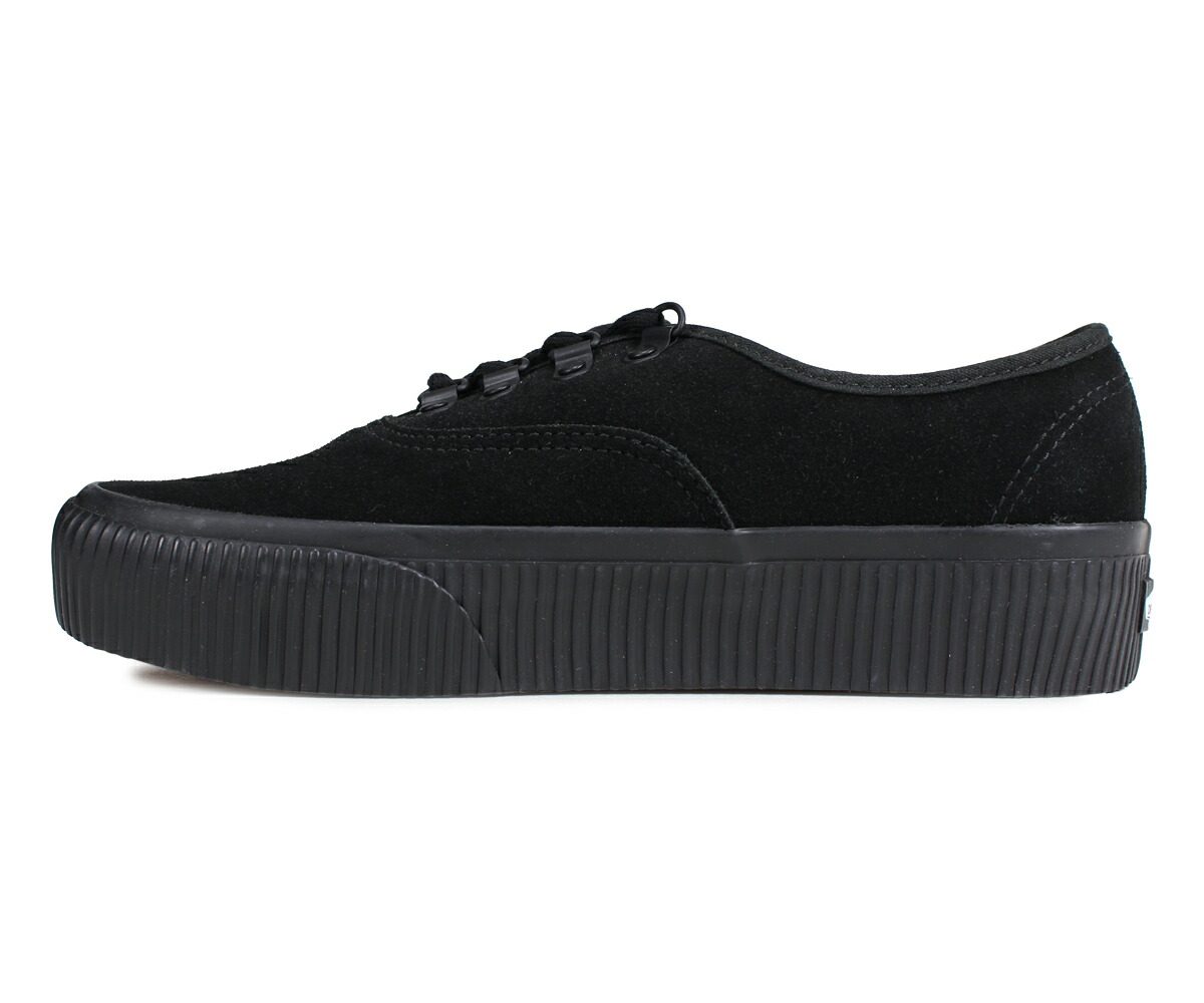 vans black authentic platform