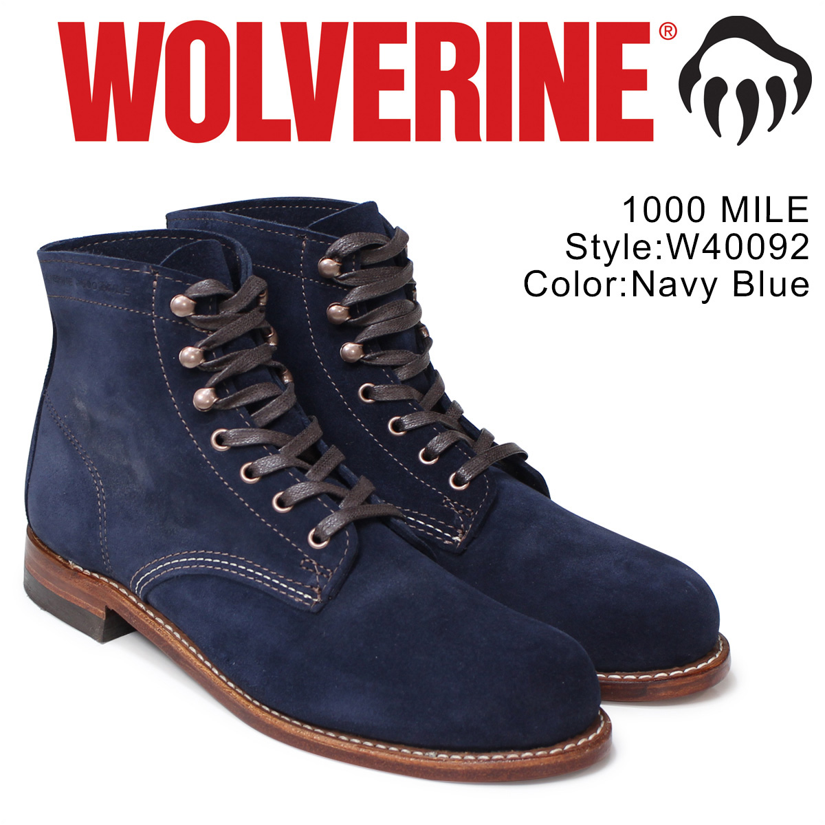 wolverine 1000 mile blue suede