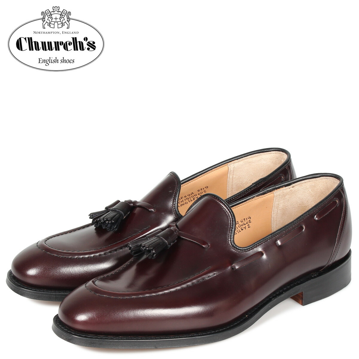 最大00円offクーポン Edb027靴 チャーチ 2 キングスレー Churchs Churchs ローファー Kingsley 2 2 タッセルローファー Edb027 スニークオンラインショップ メンズ ワイン レッド 送料無料 あす楽対応 25cm 28cm チャーチ Churchs キングスレー 2