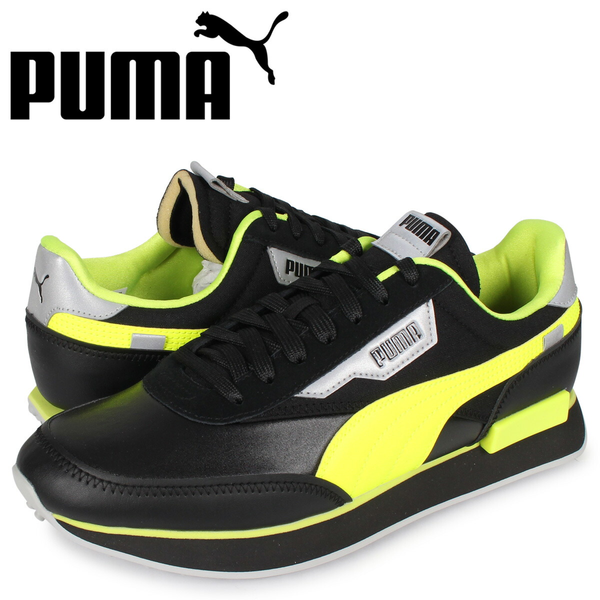 Puma プーマ フューチャー ライダー スニーカー メンズ Future Rider Risk Alert ブラック 黒 逸品