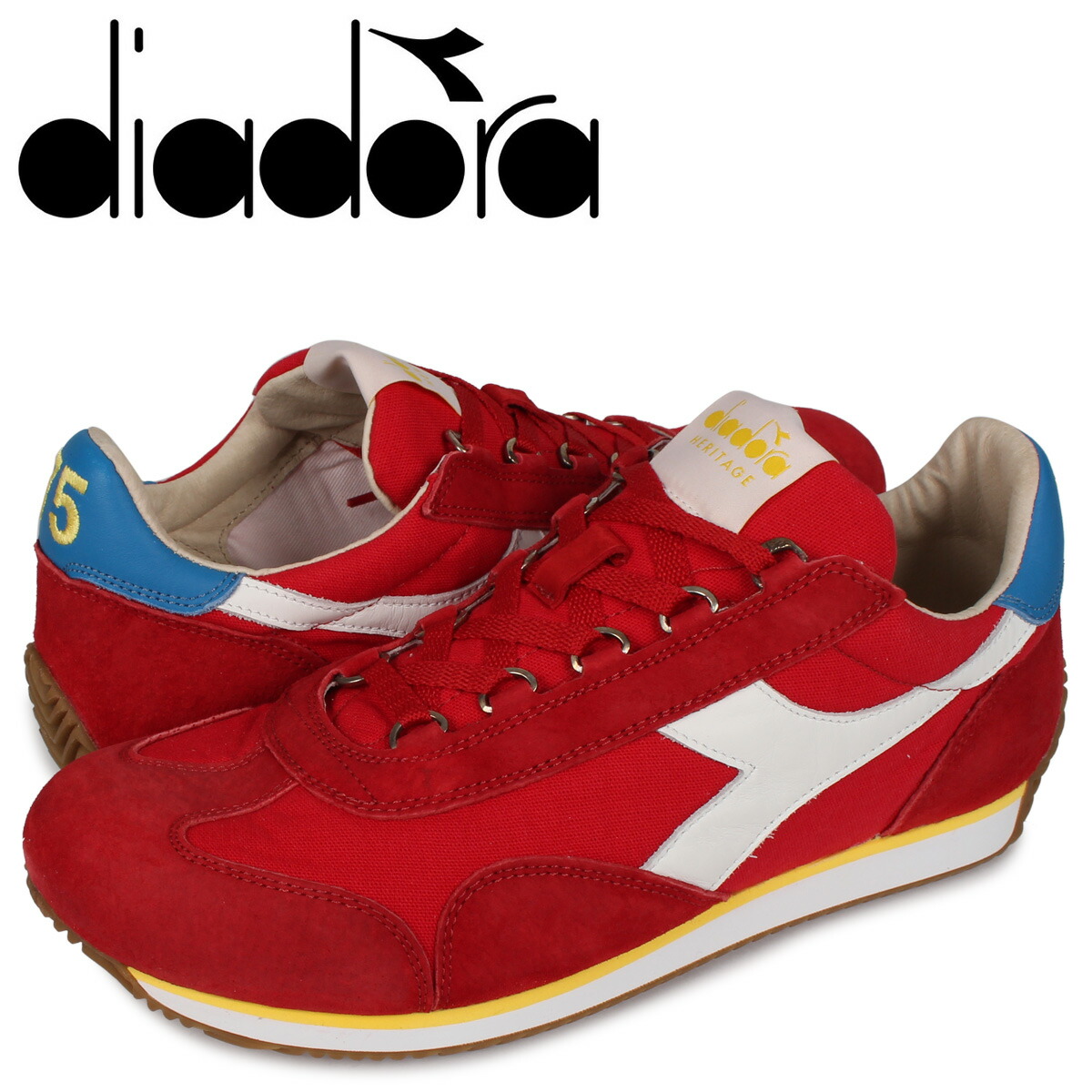 年最新海外 楽天市場 ディアドラ Diadora エキップ スニーカー メンズ Equipe H Canvas Stone Wash レッド 5041 スニークオンラインショップ 格安 Www Faan Gov Ng