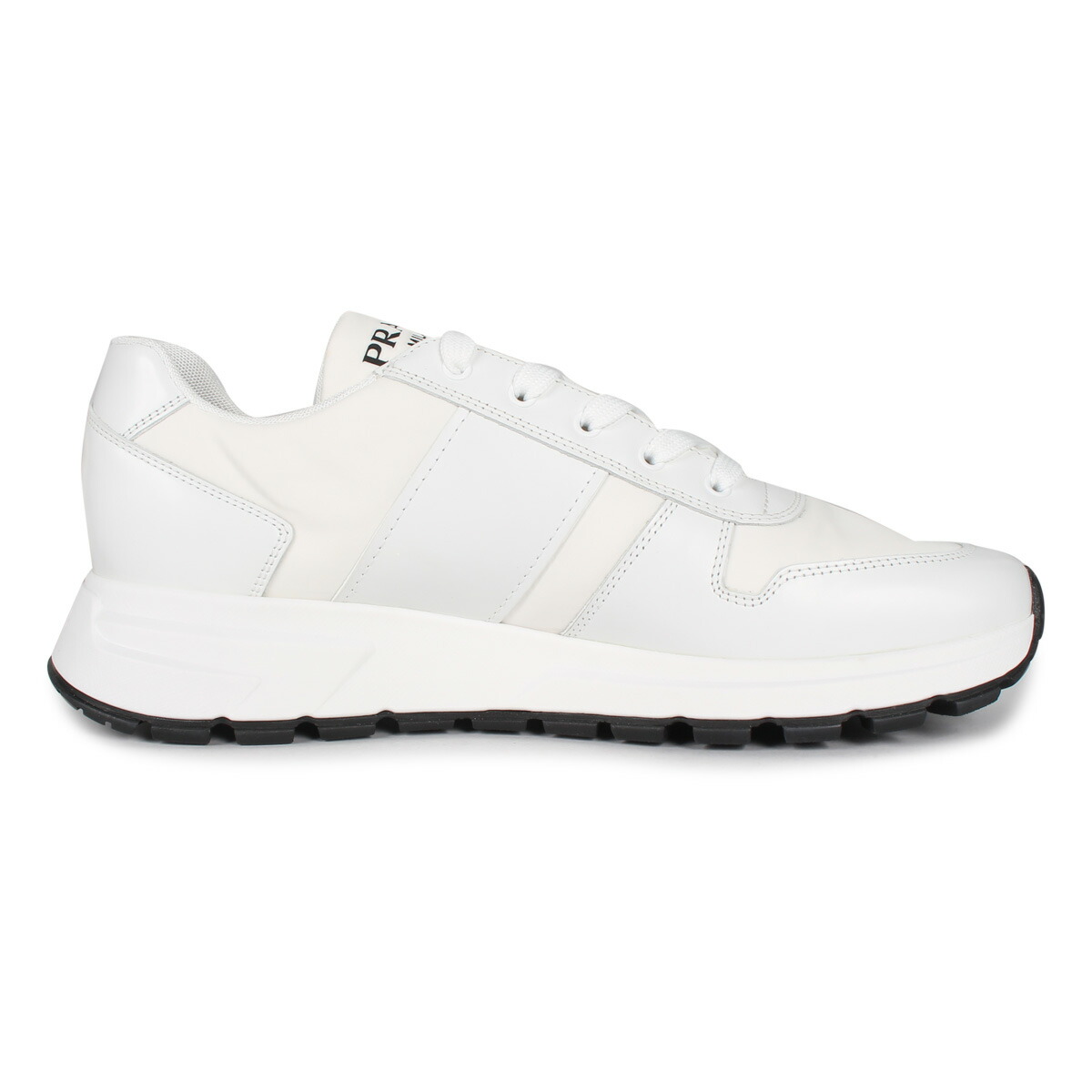 送料無料 メンズ靴 あす楽対応 4e3463靴 27cm 29cm プラダ Sneaker Prada スニーカー プラダ Prada スニーカー メンズ Prax 01 Sneaker Nylon ホワイト 白 4e3463 スニークオンラインショップ