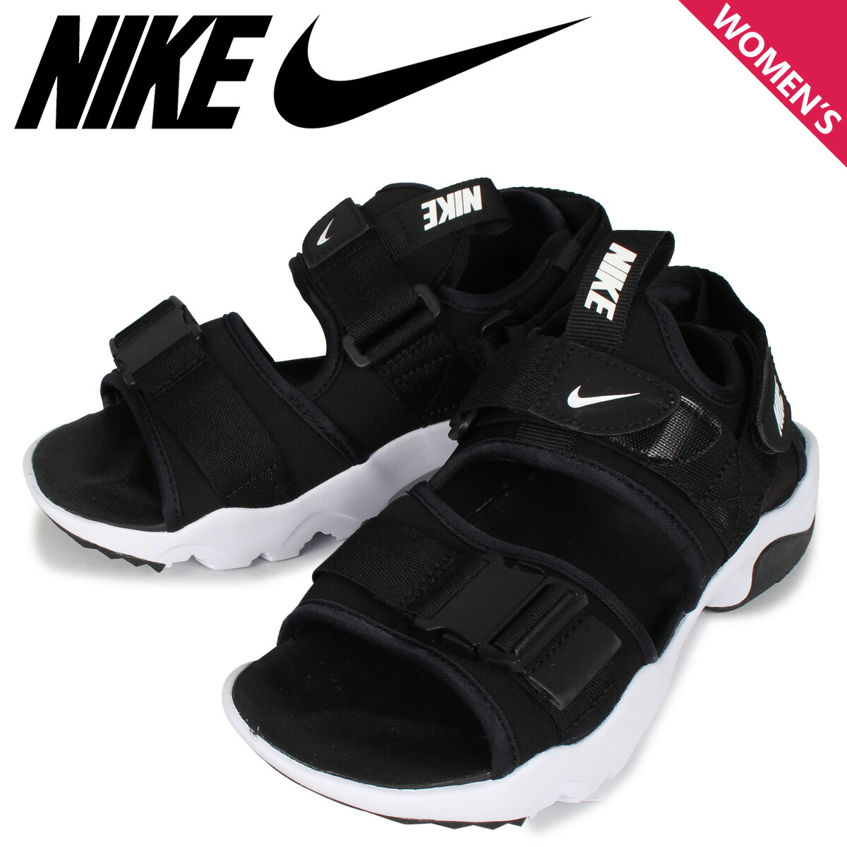 送料無料 22cm 25cm サンダル ナイキ Nike Canyon サンダル Nike あす楽対応 Wmns キャニオンサンダル スポーツサンダル Canyon Sandal ナイキ キャニオンサンダル レディース ブラック 黒 Cv5515 001 スニークオンラインショップ