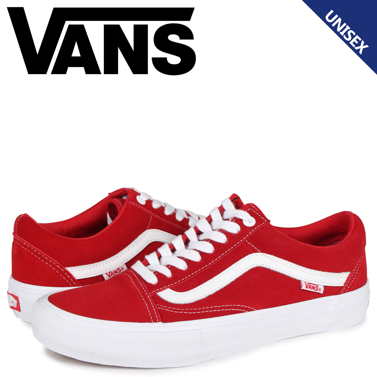 楽天市場 Vans ヴァンズ オールドスクール プロ スニーカー メンズ レディース バンズ Old Skool Pro レッド Vn000zd4ajl スニークオンラインショップ