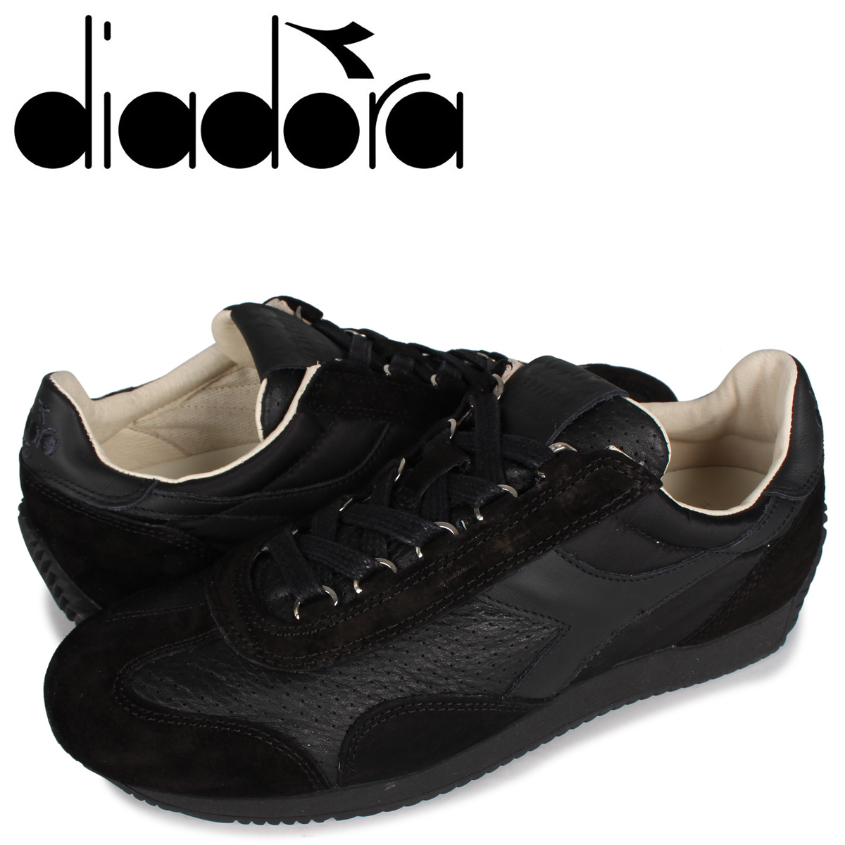 安いそれに目立つ 楽天市場 最大1000円offクーポン ディアドラ Diadora エキップ イタリア スニーカー メンズ イタリア製 限定 Equipe Italy ブラック 黒 スニークオンラインショップ 流行に Fcipty Com