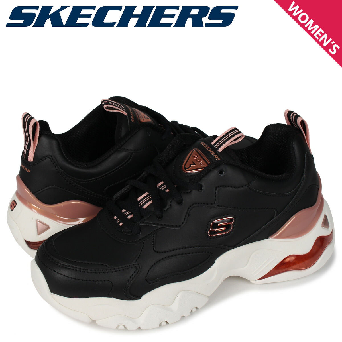 大流行中 楽天市場 最大1000円offクーポン スケッチャーズ Skechers スニーカー レディース 厚底 ディライト 3 0 Dlites 3 0 Air Golden Ru ブラック 黒 1490 スニークオンラインショップ 代引不可 512qs Com