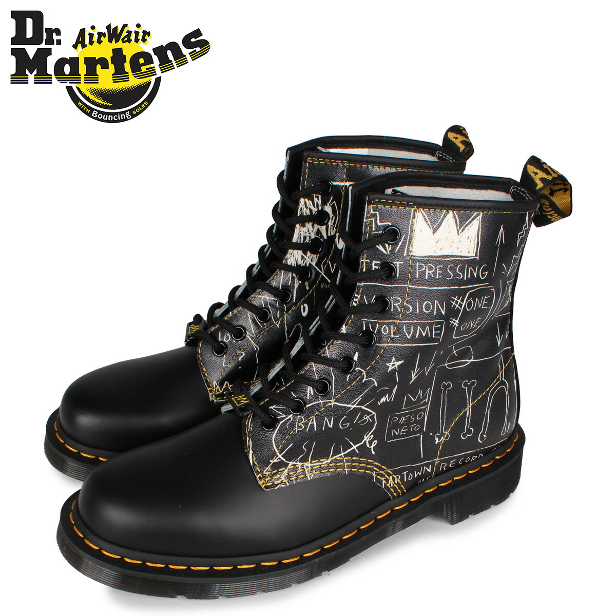 21高い素材 Basquiat 1460 コラボ バスキア メンズ ブーツ 8ホール Dr Martens ドクターマーチン 8 黒 ブラック Boot Eye Zzz Dr Rashiastrologer Com