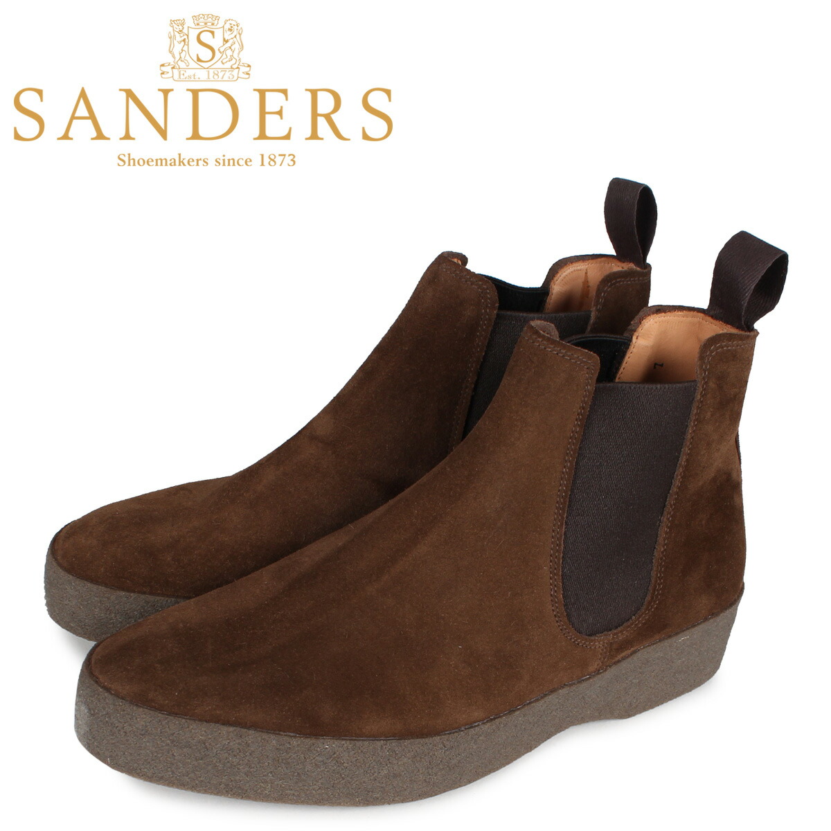 日本人気超絶の Sanders サンダース チェルシー サイドゴア ブーツ メンズ ビジネス Adam Chelsea Boot Fワイズ ダーク ブラウン 1701tds Fucoa Cl