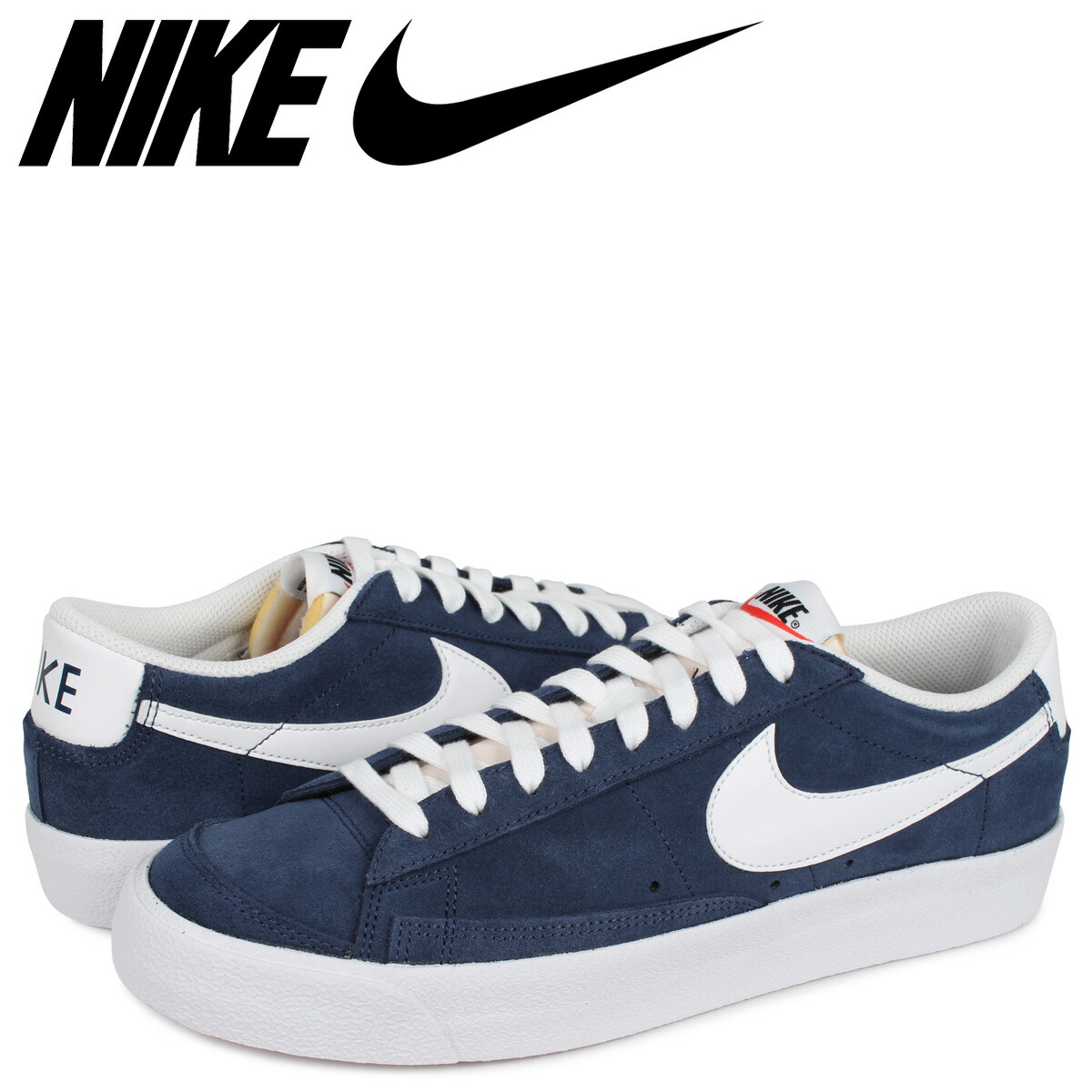 楽天市場 Nike Blazer Low 77 Suede ナイキ ブレザー ロー スエード スニーカー メンズ ブレイザー ブレーザー ネイビー Da7254 400 スニークオンラインショップ