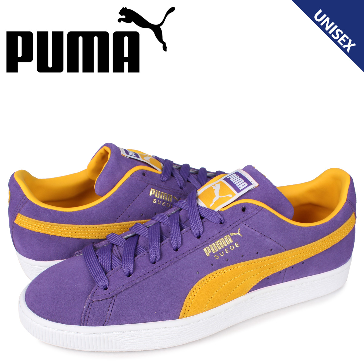 50 Off 最大1000円offクーポン Puma プーマ スウェード チームス スニーカー メンズ レディース スエード Nba ロサンゼルス レイカーズ Suede Teams パープル 03 全ての Transportall Ru