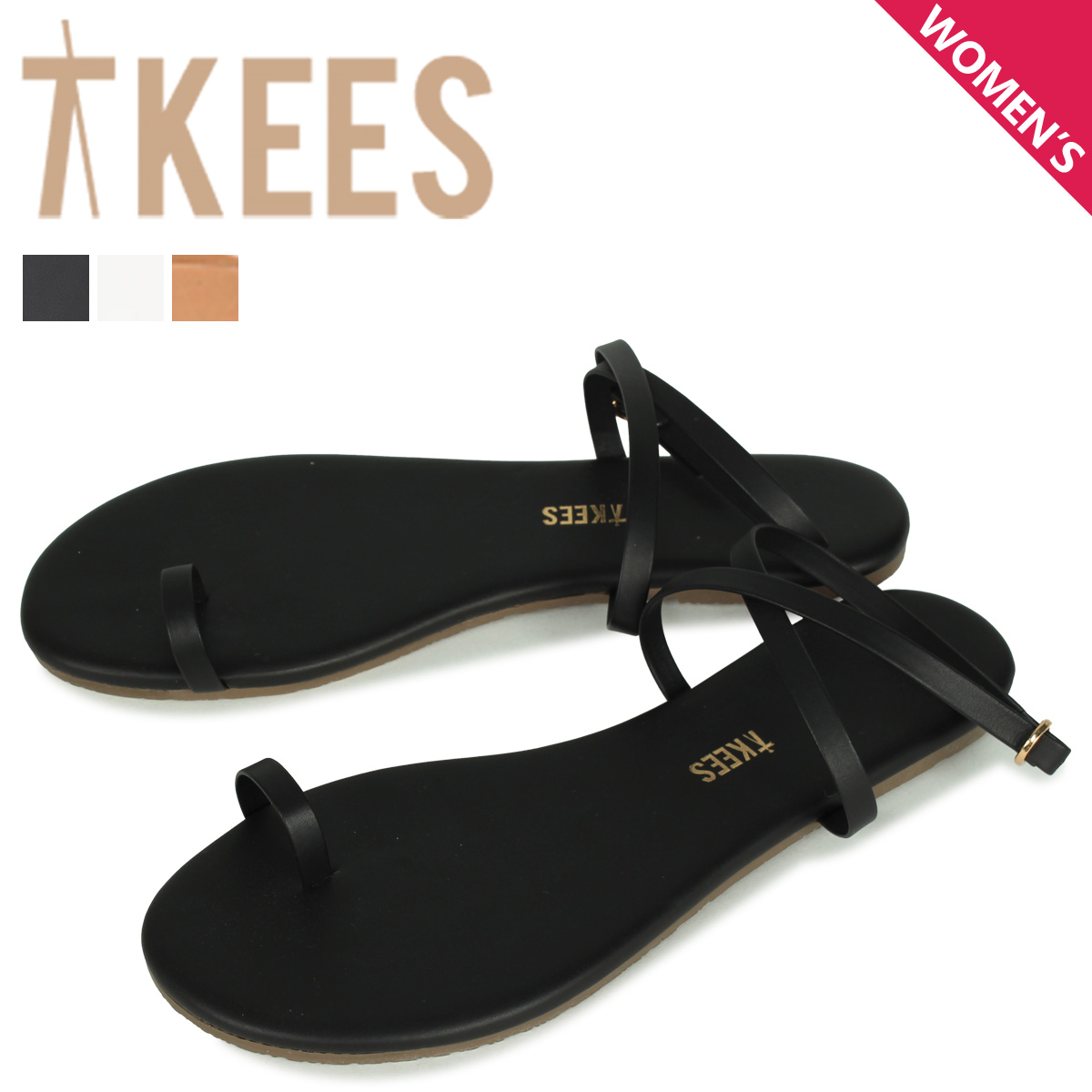 楽天市場】TKEES ティキーズ レディース サンダル フラット