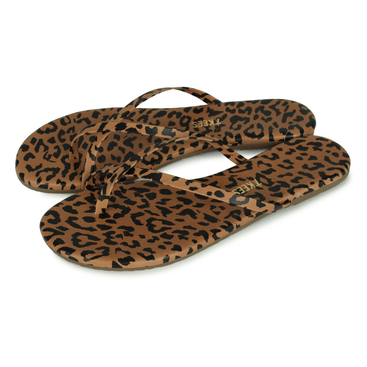 Tkees ティキーズ サンダル ビーチサンダル ジェマ 異国的 レディース パイソン ヘビ柄 レオパード ヒョウ柄 Studio Riley Exotics 鼠色 褐色 Daemlu Cl