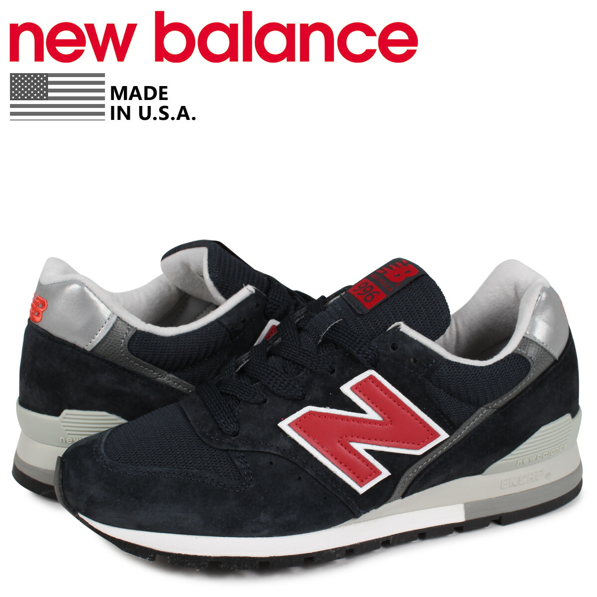 楽天市場 楽天市場 最大1000円offクーポン ニューバランス New Balance 996 スニーカー メンズ Dワイズ Made In Usa ネイビー M996nrj スニークオンラインショップ 最先端 Parragon Cl