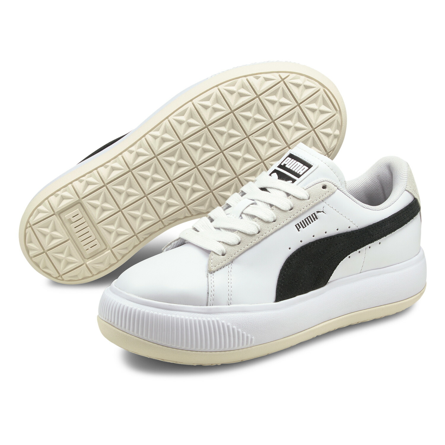 Puma プーマ スウェード マユ ミックス スニーカー レディース 厚底 スエード Wmns Suede Mayu Mix ホワイト 白 96 Off
