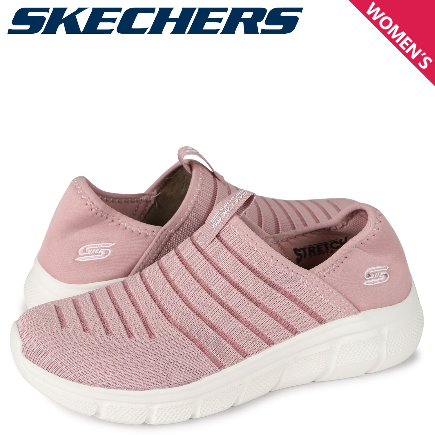 スケッチャーズ Skechers スニーカー スリッポン レディース Bobs B Flex ピンク 59 Off