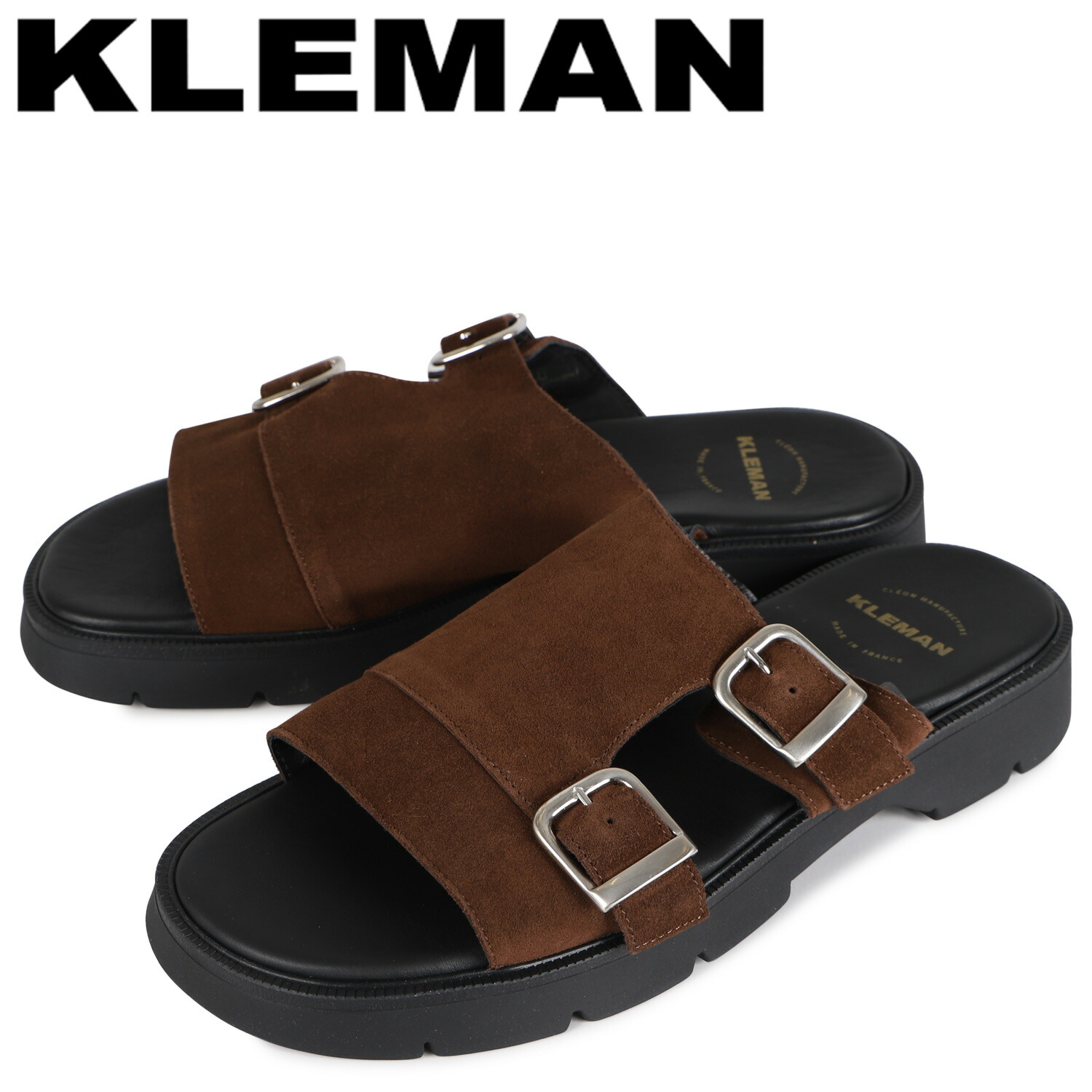 【最大1000円OFFクーポン発行中 7/27 10:59まで!】 KLEMAN クレマン ウブロ サンダル メンズ HUBLOT V ブラウン MV03140|スニークオンラインショップ
