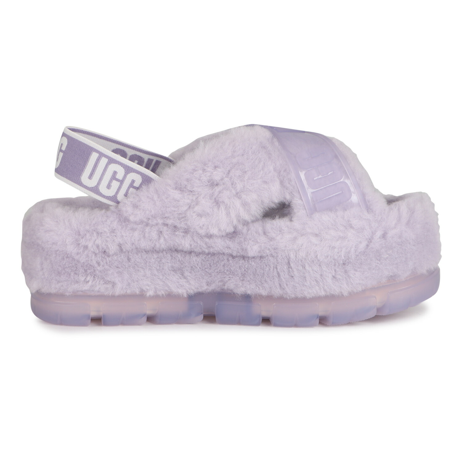 至上 Ugg アグ サンダル ストラップサンダル ファジータ クリア レディース ファー 厚底 Fuzzita Clear パープル Fucoa Cl