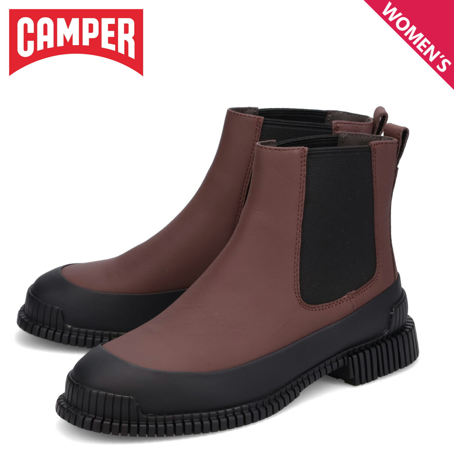 CAMPER レザーショートブーツ ブラック 38 Camper Pix Berlin バックル レザーブーツ | ブラック | FARFETCH JP