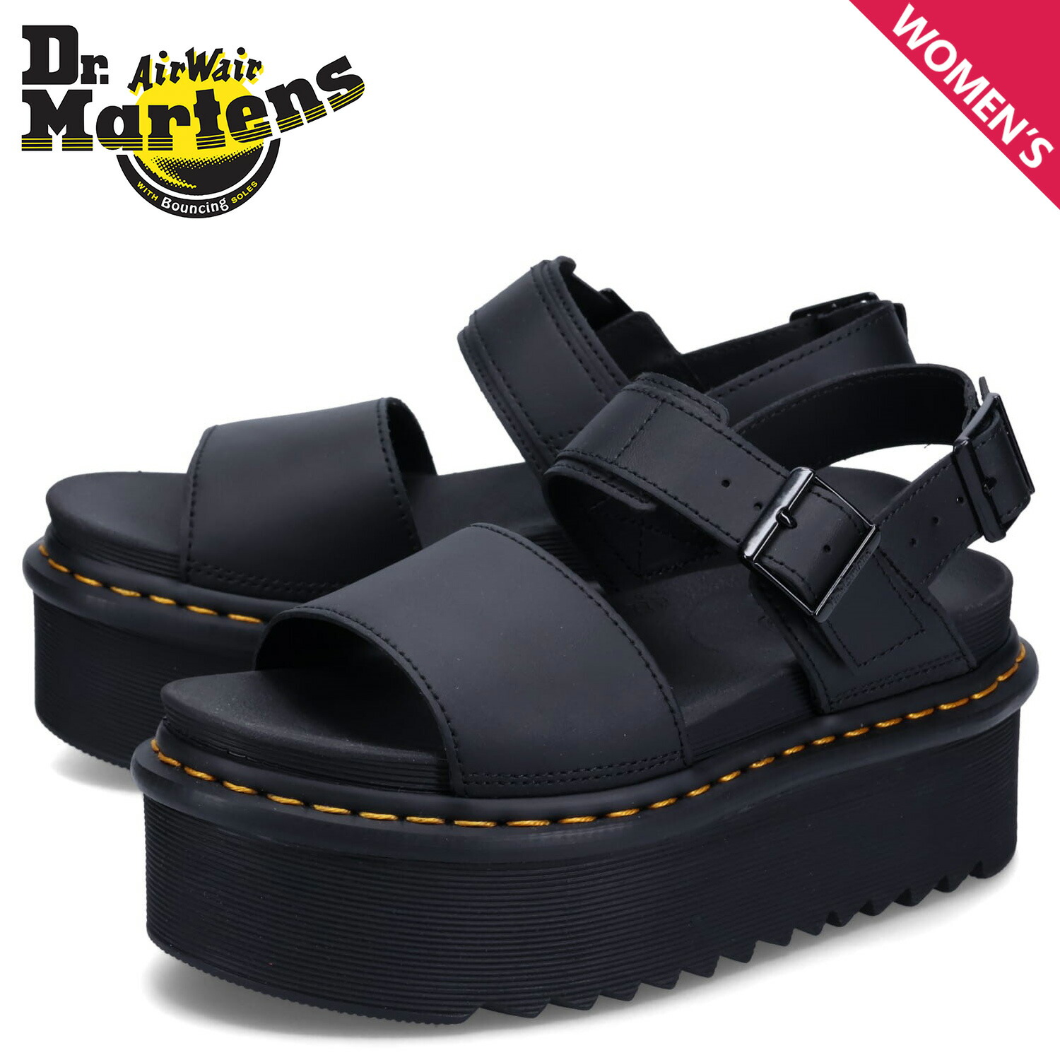 Holly Women's Leather Platform Shoes in Black Buttero | Dr