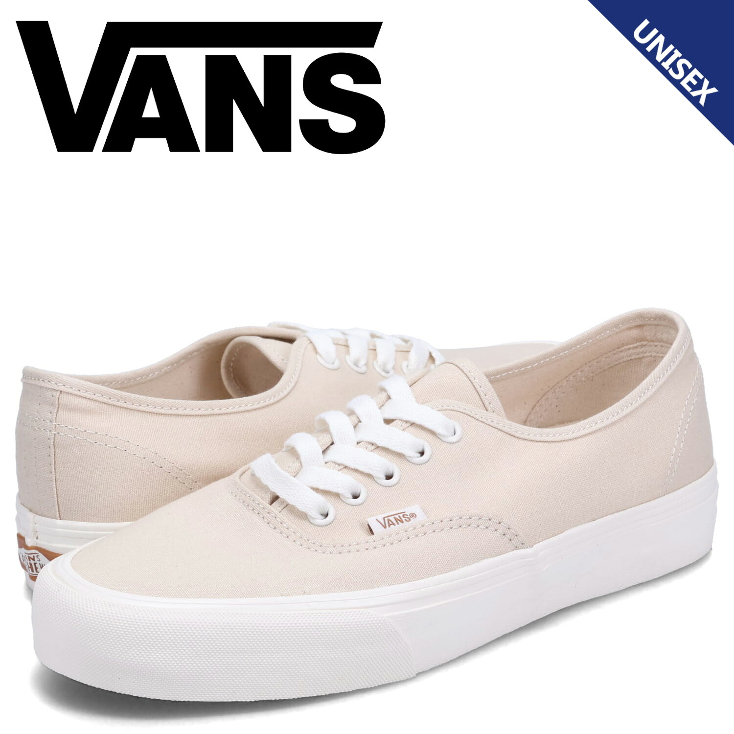 【最大1000円OFFクーポン発行中 4/17 11:59まで！】 VANS ヴァンズ オーセンティック スニーカー メンズ レディース バンズ AUTHENTIC VR3 ベージュ VN0005UDKVG