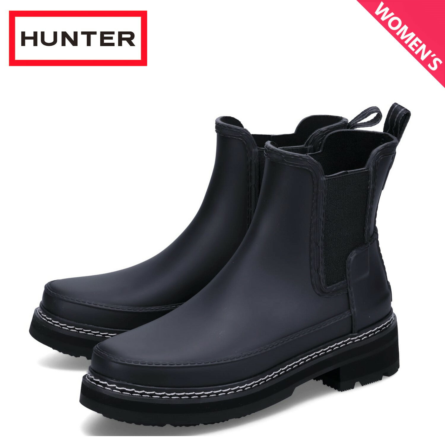 【コアラッコ】HUNTER チェルシーブーツ　ステッチ 楽天市場】HUNTER(ハンター)レディース チェルシーブーツ