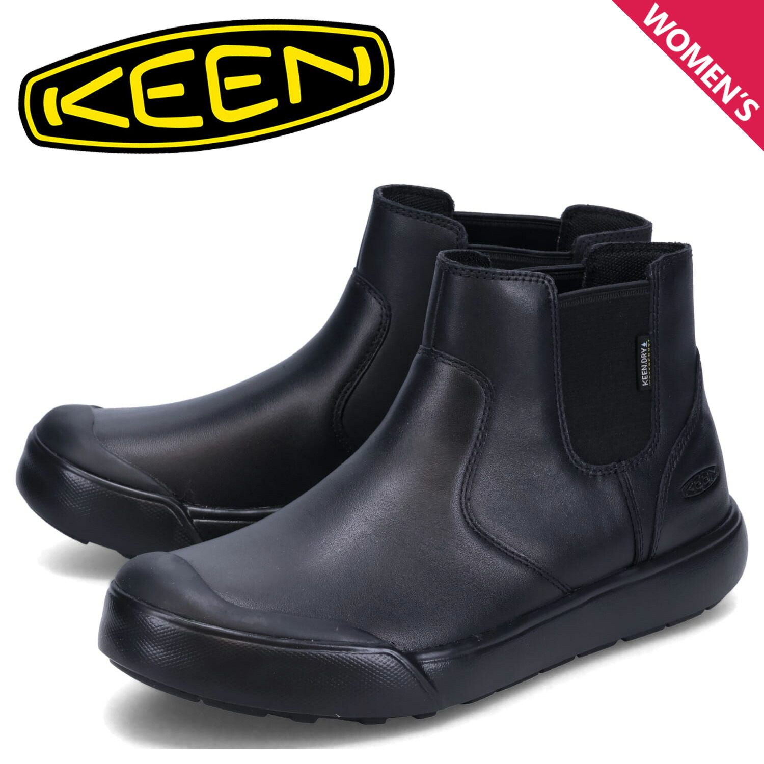 楽天市場】KEEN キーン サイドゴアブーツ チェルシー エレナ レディース ウォータープルーフ 防水 ELENA CHELSEA WP ブラック 黒  1027864 : スニークオンラインショップ