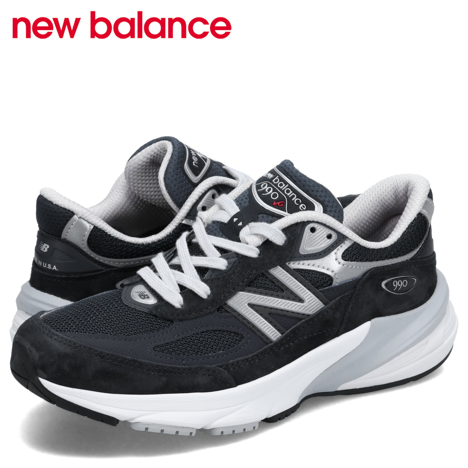【最大1000円OFFクーポン発行中 7/27 10:59まで！】 ニューバランス new balance 990 スニーカー レディース Bワイズ MADE IN USA ネイビー W990NV6｜スニークオンラインショップ