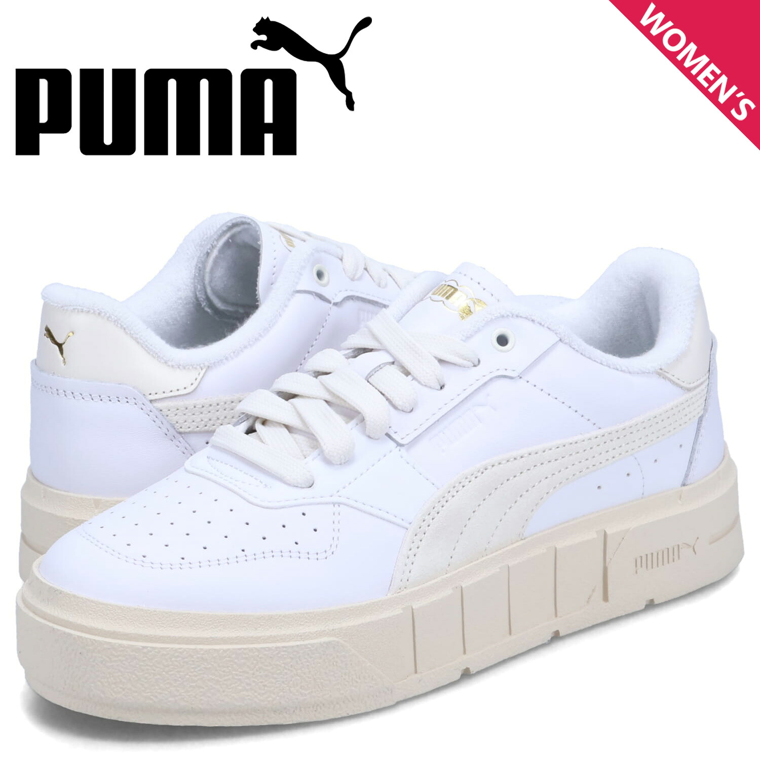 【最大1000円OFFクーポン発行中 7/27 10:59まで！】 PUMA プーマ スニーカー カリ コート ジェックス セッツ レディース 厚底 CALI COURT JEUX SETS WNS オフ ホワイト 393096-02｜スニークオンラインショップ