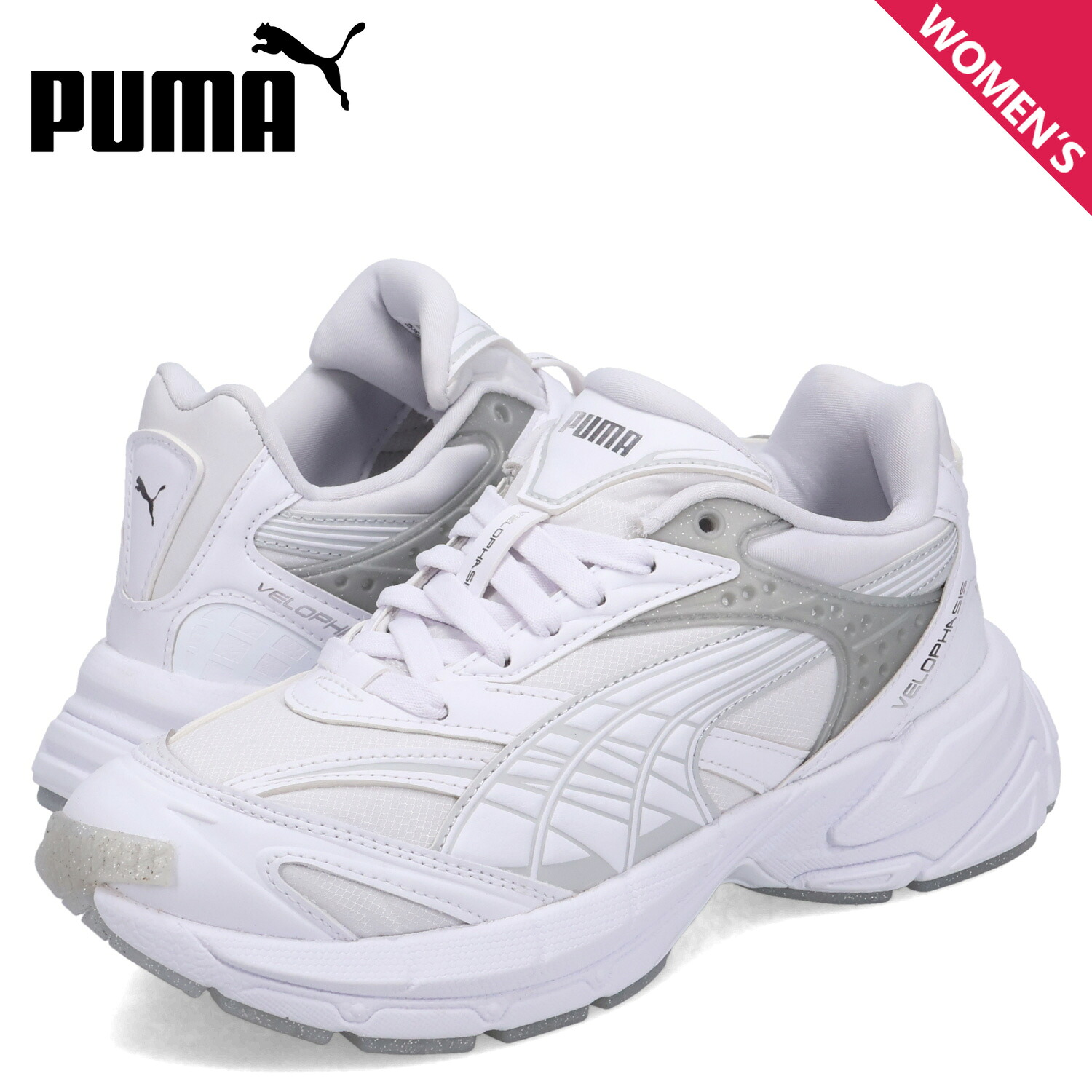 PUMA プーマ スニーカー ベロファシス ジェリーグリッター ウィメンズ レディース VELOPHASIS JELLY GLITTER WNS ホワイト 白 397297-01 母の日