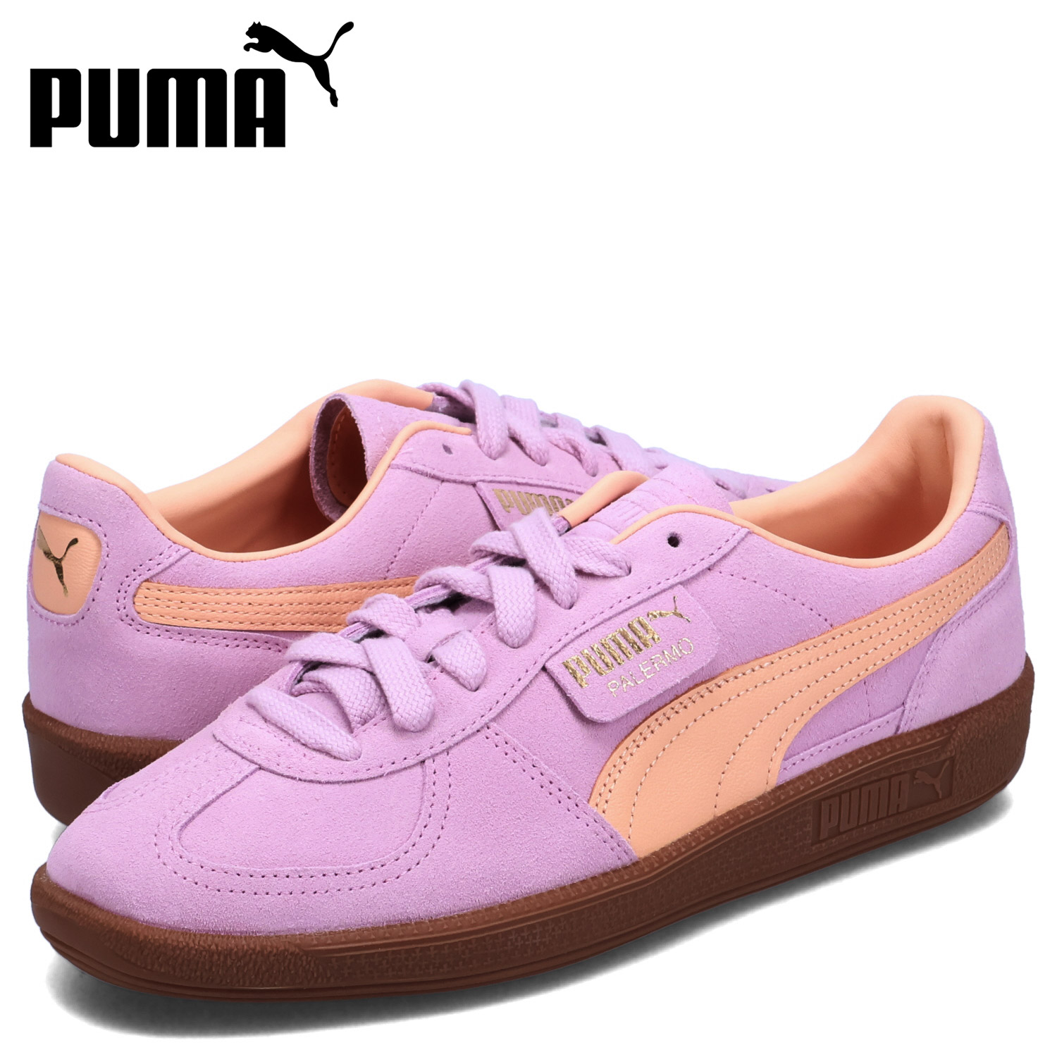 【最大1000円OFFクーポン発行中 4/12 23:59まで！】 PUMA プーマ スニーカー パレルモ メンズ PALERMO ライト パープル 396463-06